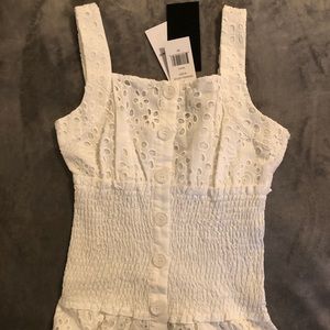 KENDALL+KYLIE broderie anglaise eyelet lace mini